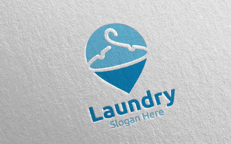 Pin Laundry Dry Cleaners 1 Logo Template