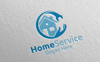 Real Estate and Fix Home Repair Services 35 Logo Template