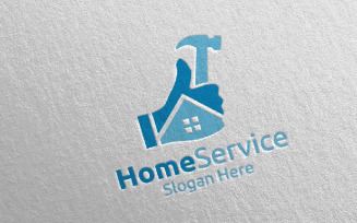 Real Estate and Fix Home Repair Services 36 Logo Template