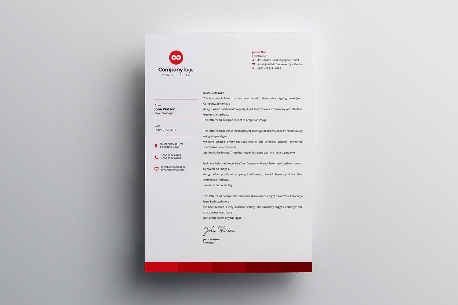 Template #111626 Corporate Letterhead Webdesign Template - Logo template Preview