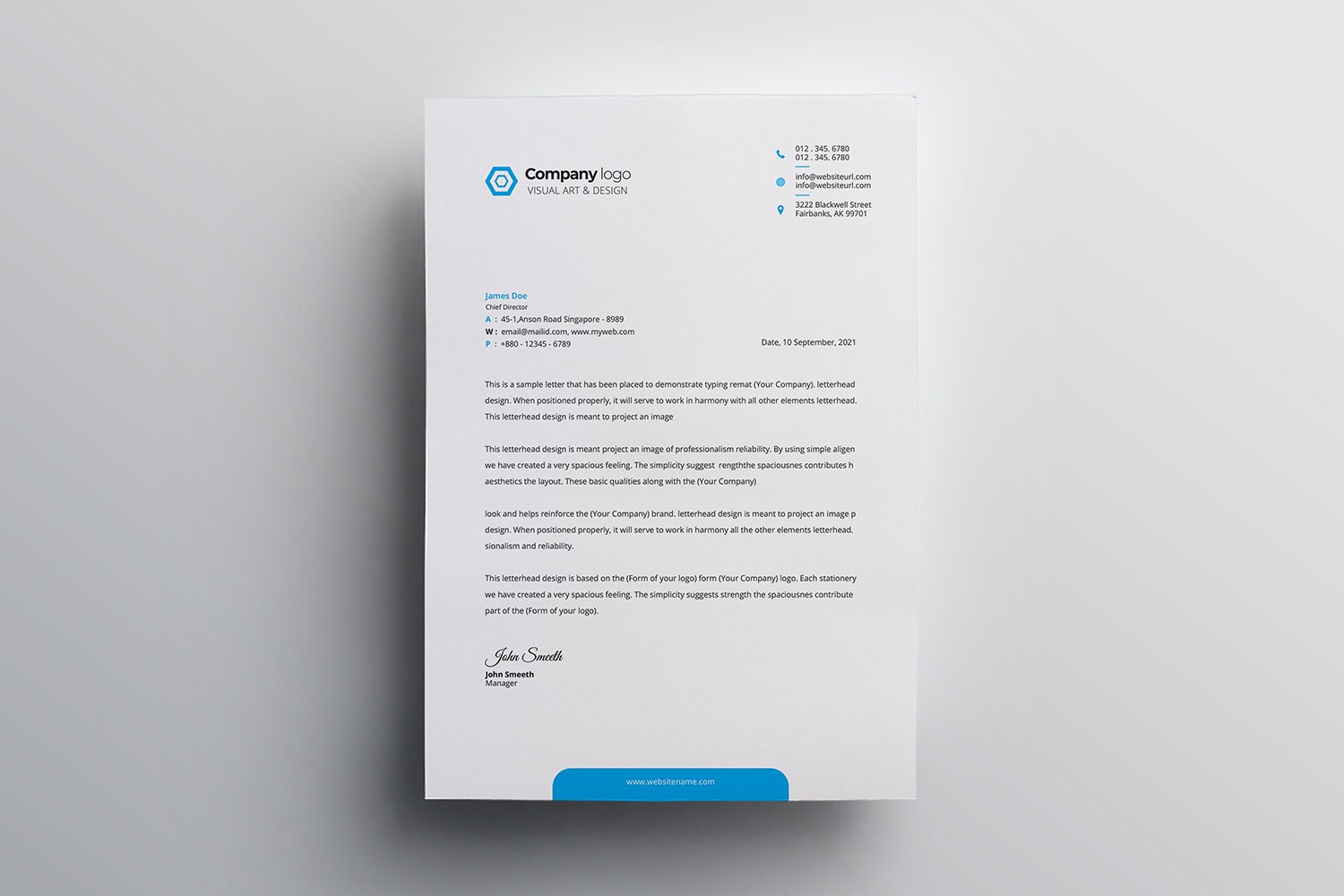 Template #111652 Corporate Letterhead Webdesign Template - Logo template Preview