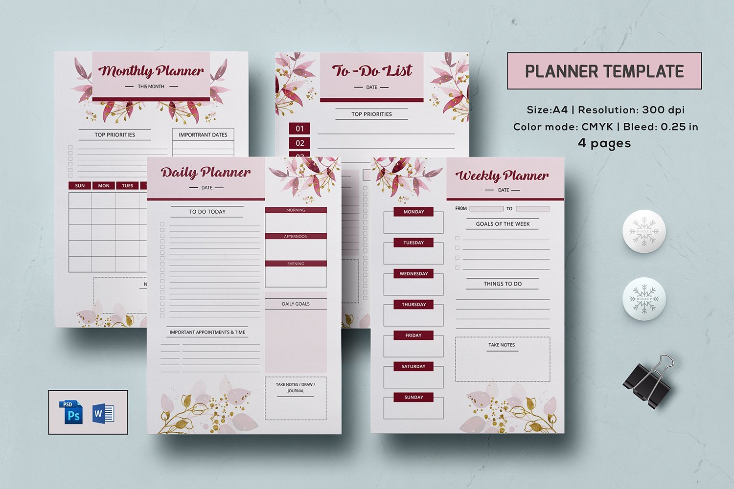 Template #111663 Planner Monthly Webdesign Template - Logo template Preview