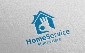 Right Real Estate and Fix Home Repair Services 37 Logo Template