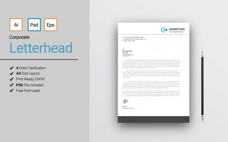 Kit Graphique #111776 Letterhead Clean Divers Modles Web - Logo template Preview