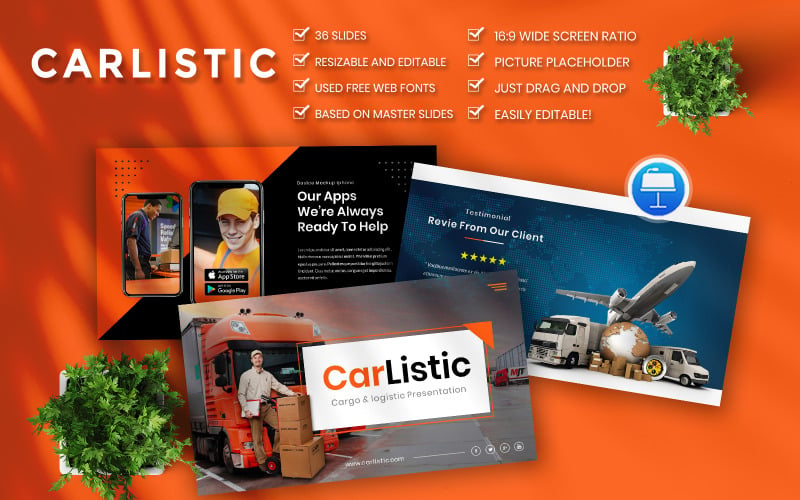 Carlistic - Cargo and Logistic Business - Keynote template Keynote Template