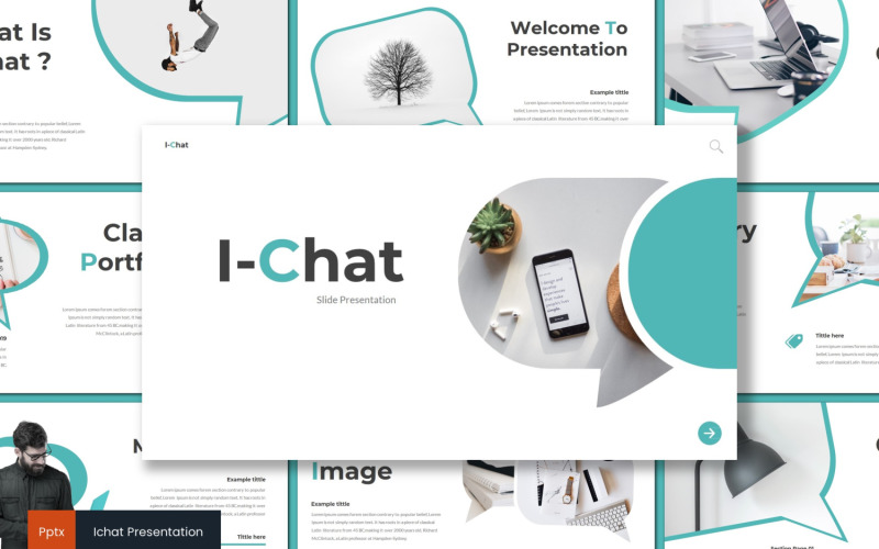 I-Chat PowerPoint template PowerPoint Template