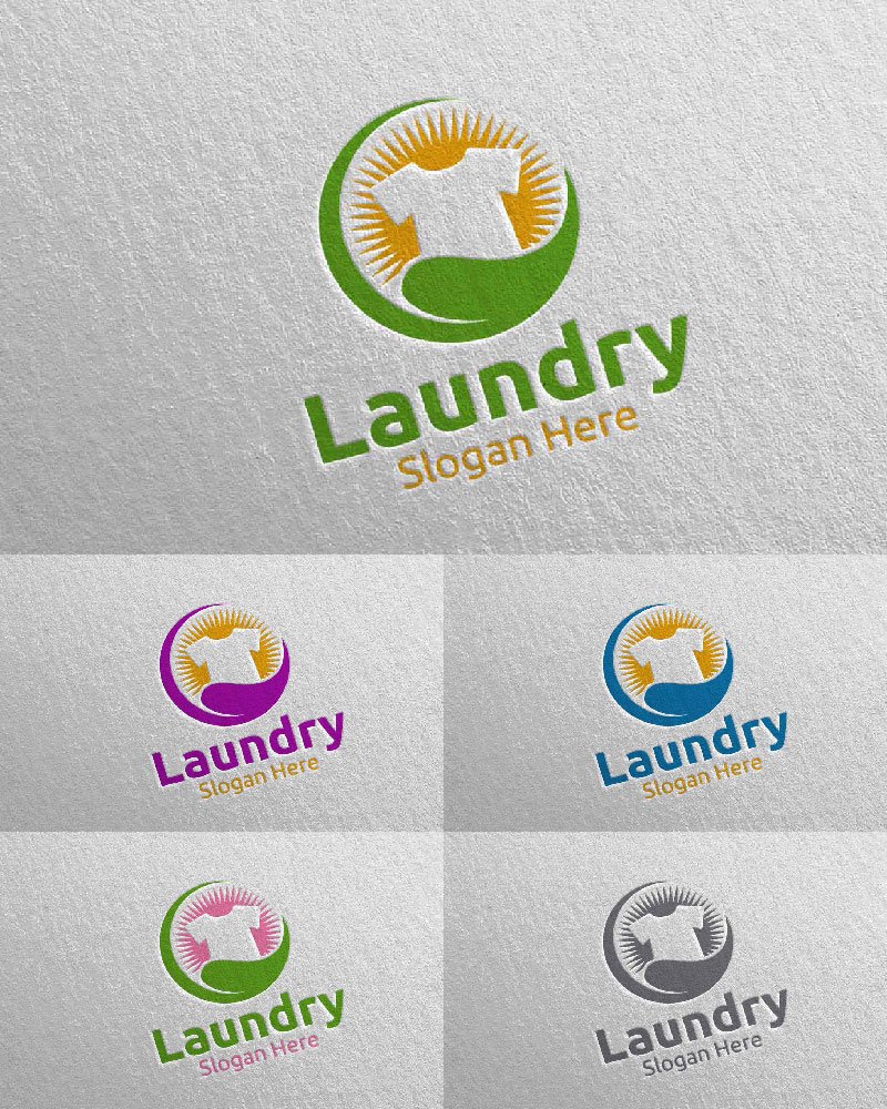 Template #111956 Hangers Washing Webdesign Template - Logo template Preview