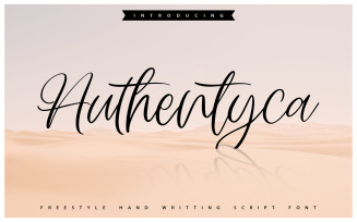 Authentyca | Freestyle Handwritting Cursive Font