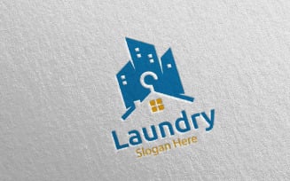 City Laundry Dry Cleaners 17 Logo Template