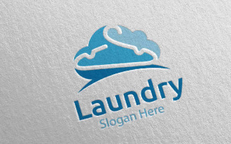 Cloud Laundry Dry Cleaners 15 Logo Template