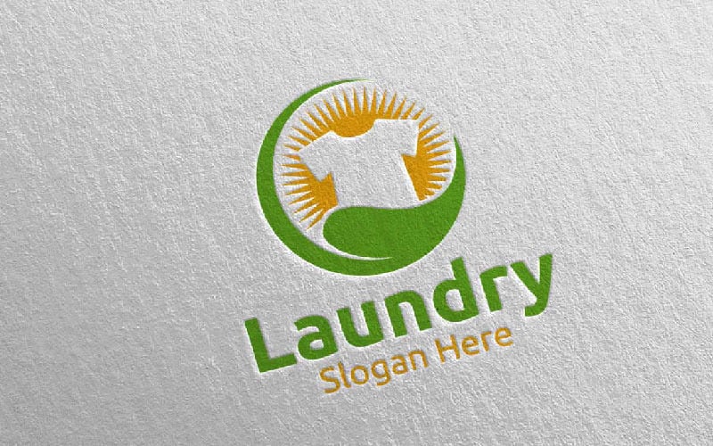Eco Laundry Dry Cleaners 12 Logo Template