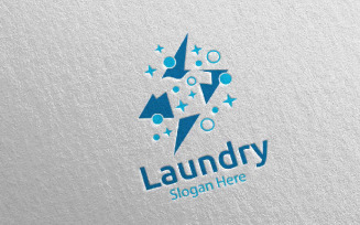 Fast Laundry Dry Cleaners 21 Logo Template