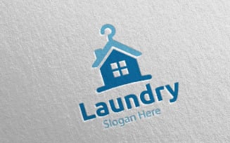 Home Laundry Dry Cleaners 14 Logo Template