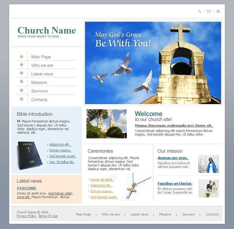 Christian Website Template 11264