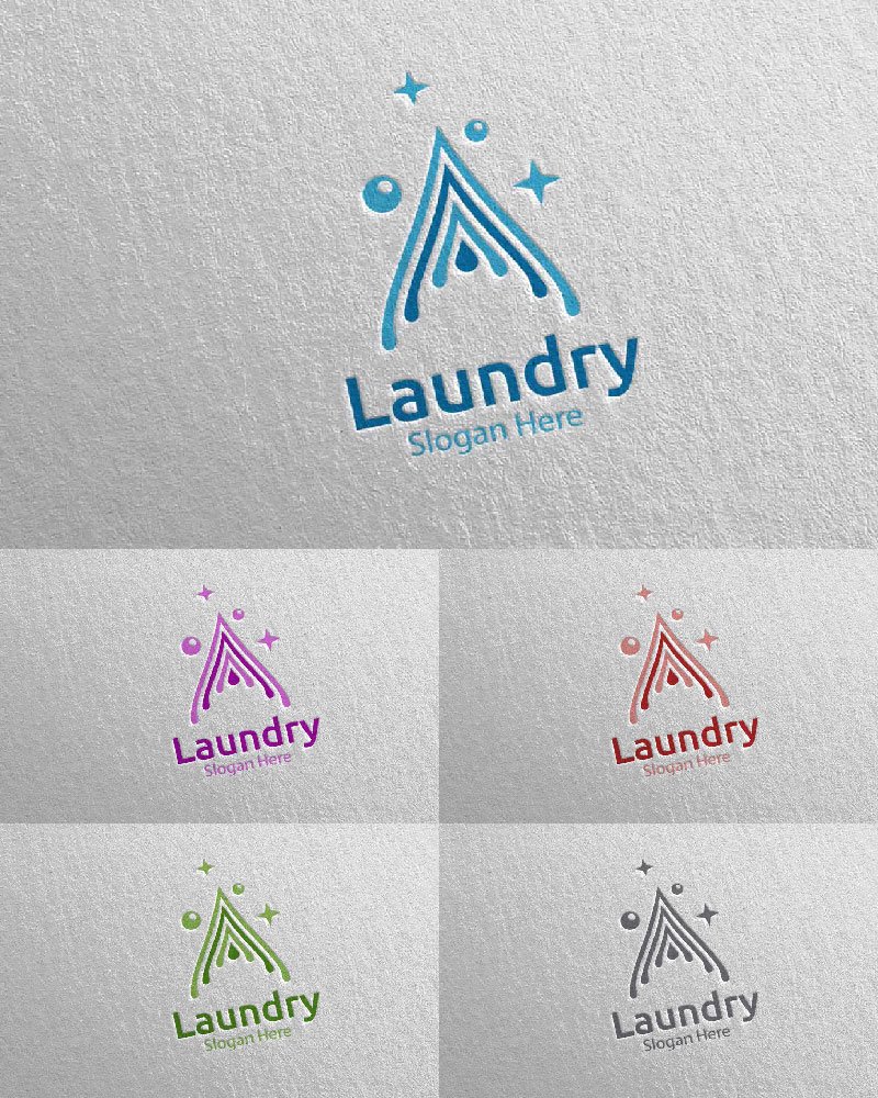 Template #112033 Hangers Washing Webdesign Template - Logo template Preview