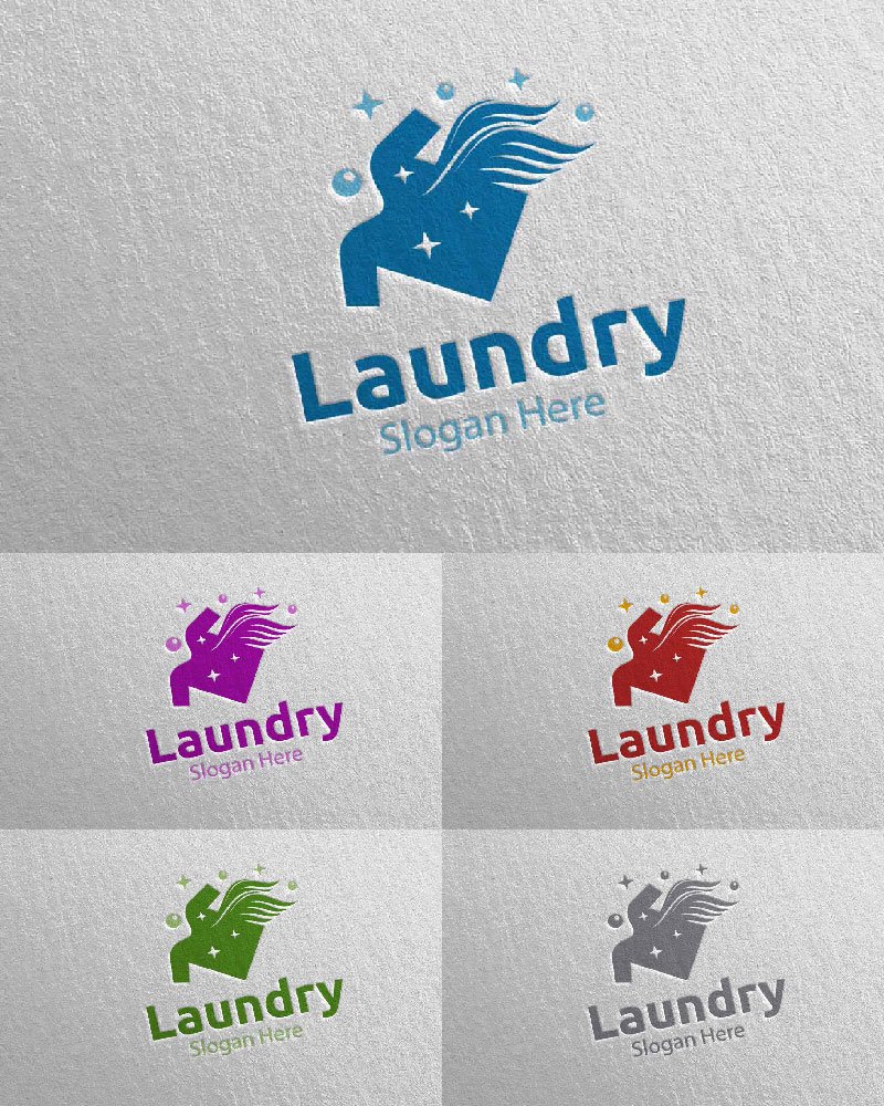 Template #112034 Hangers Washing Webdesign Template - Logo template Preview