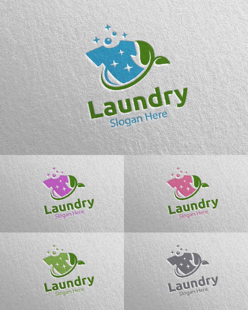 Template #112043 Hangers Washing Webdesign Template - Logo template Preview