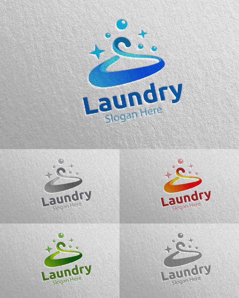 Template #112049 Hangers Washing Webdesign Template - Logo template Preview