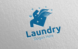Fast Laundry Dry Cleaners 43 Logo Template