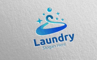 Hangers Laundry Dry Cleaners 32 Logo Template