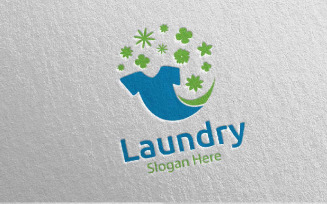 Laundry Dry Cleaners 24 Logo Template