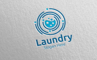 Laundry Dry Cleaners 41 Logo Template