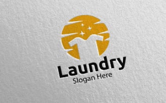 Laundry Dry Cleaners 42 Logo Template