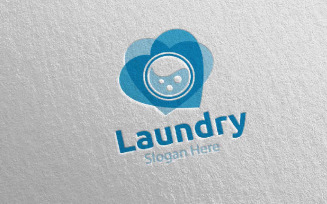 Love Laundry Dry Cleaners 34 Logo Template
