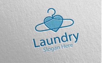 Love Laundry Dry Cleaners 47 Logo Template