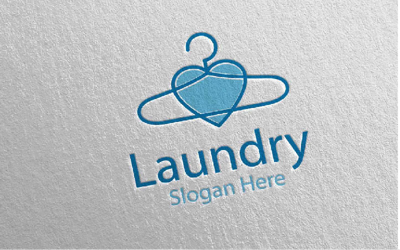 Love Laundry Dry Cleaners 47 Logo Template