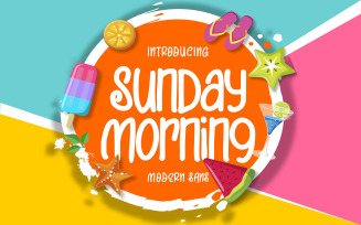 Sunday Morning | Modern Sans Font