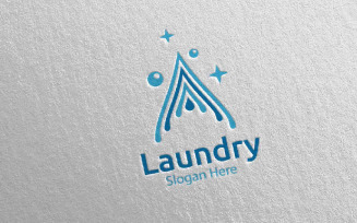 Water Laundry Dry Cleaners 39 Logo Template