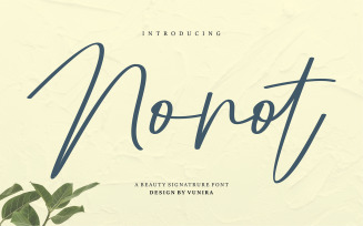 Nonot | A Beauty Signature Font