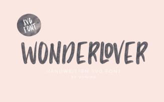 Wonderlover | Handwritten Svg Font