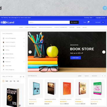 Library Stationary OpenCart Templates 112215