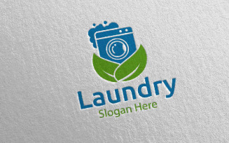 Eco Laundry Dry Cleaners 57 Logo Template