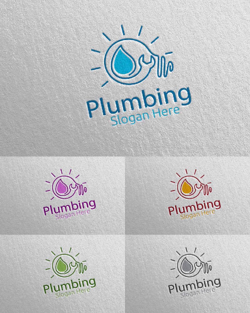 Template #112373 Plumbing Plumber Webdesign Template - Logo template Preview