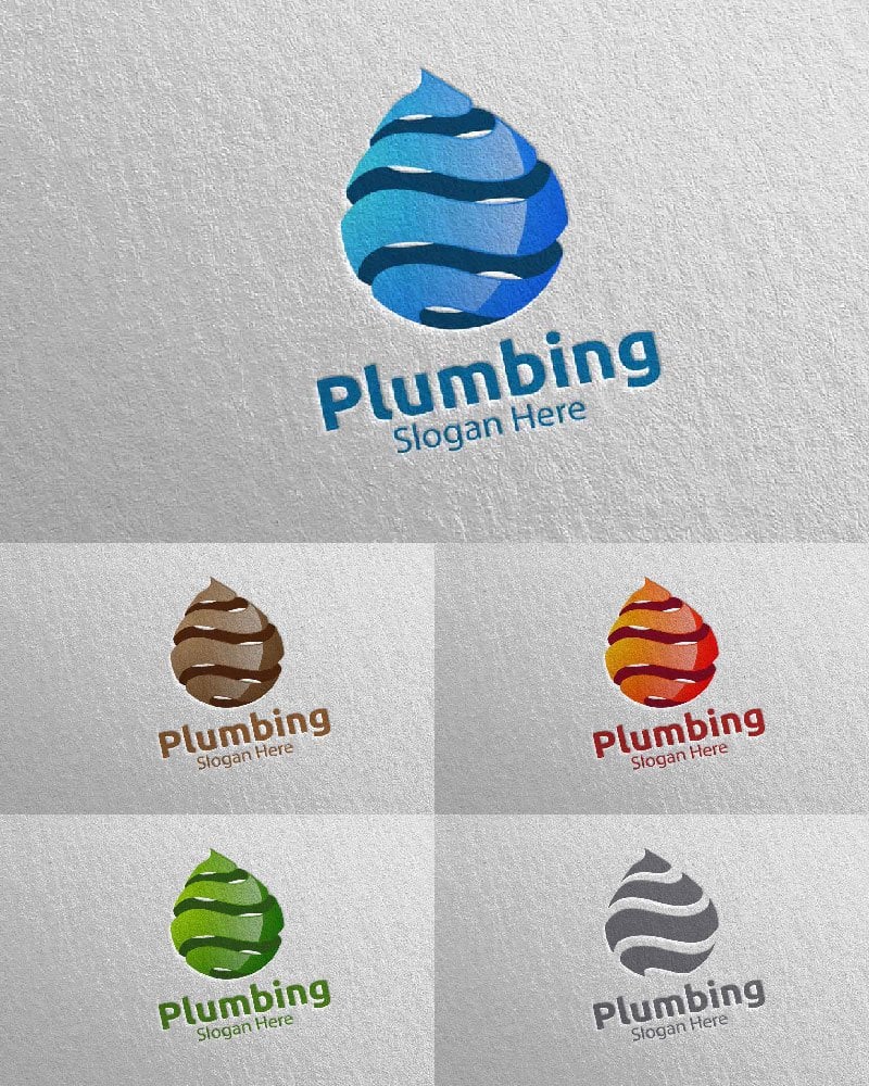 Template #112374 Plumbing Plumber Webdesign Template - Logo template Preview