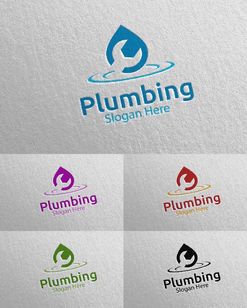 Template #112376 Plumbing Plumber Webdesign Template - Logo template Preview