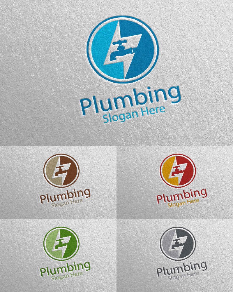 Template #112385 Plumbing Plumber Webdesign Template - Logo template Preview