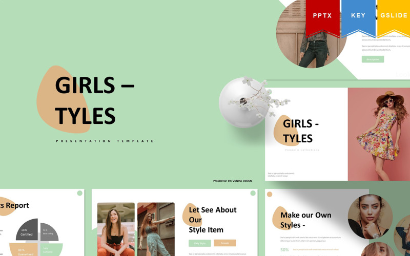 Girl Tyles | Keynote, Googleslide PowerPoint template PowerPoint Template