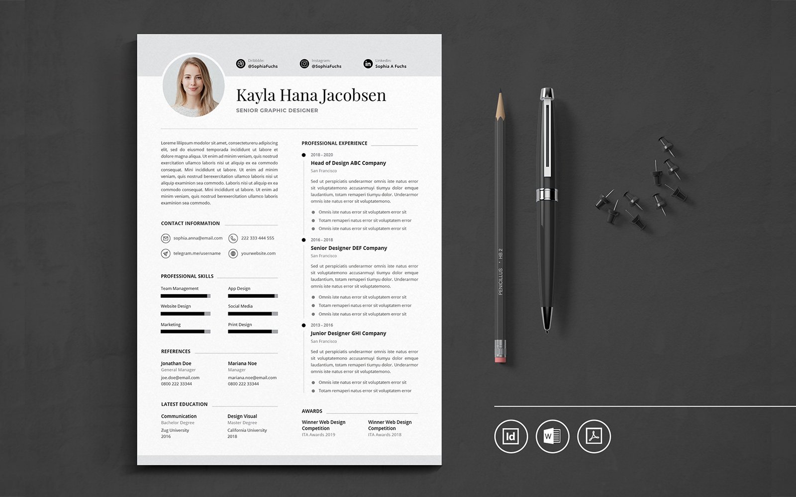 Kit Graphique #112452 Resume Cv Divers Modles Web - Logo template Preview