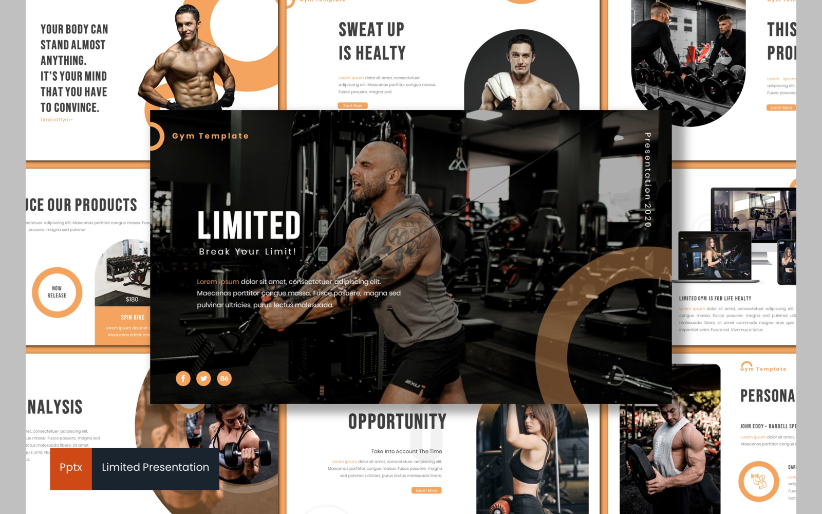 Kit Graphique #112485 Gym Workout Divers Modles Web - Logo template Preview