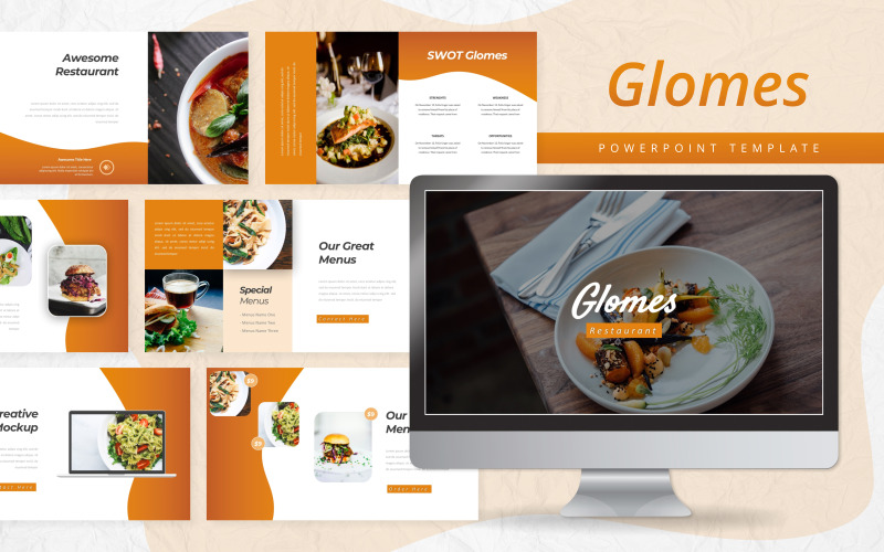 Glomes - Food PowerPoint template PowerPoint Template