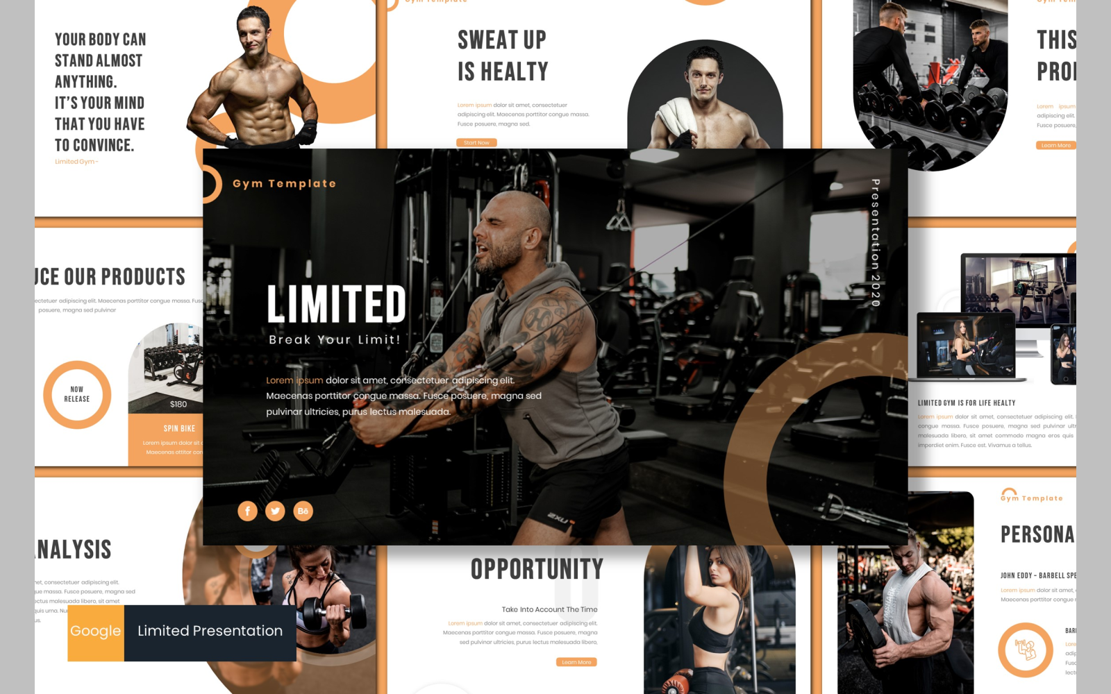 Kit Graphique #112511 Gym Workout Divers Modles Web - Logo template Preview