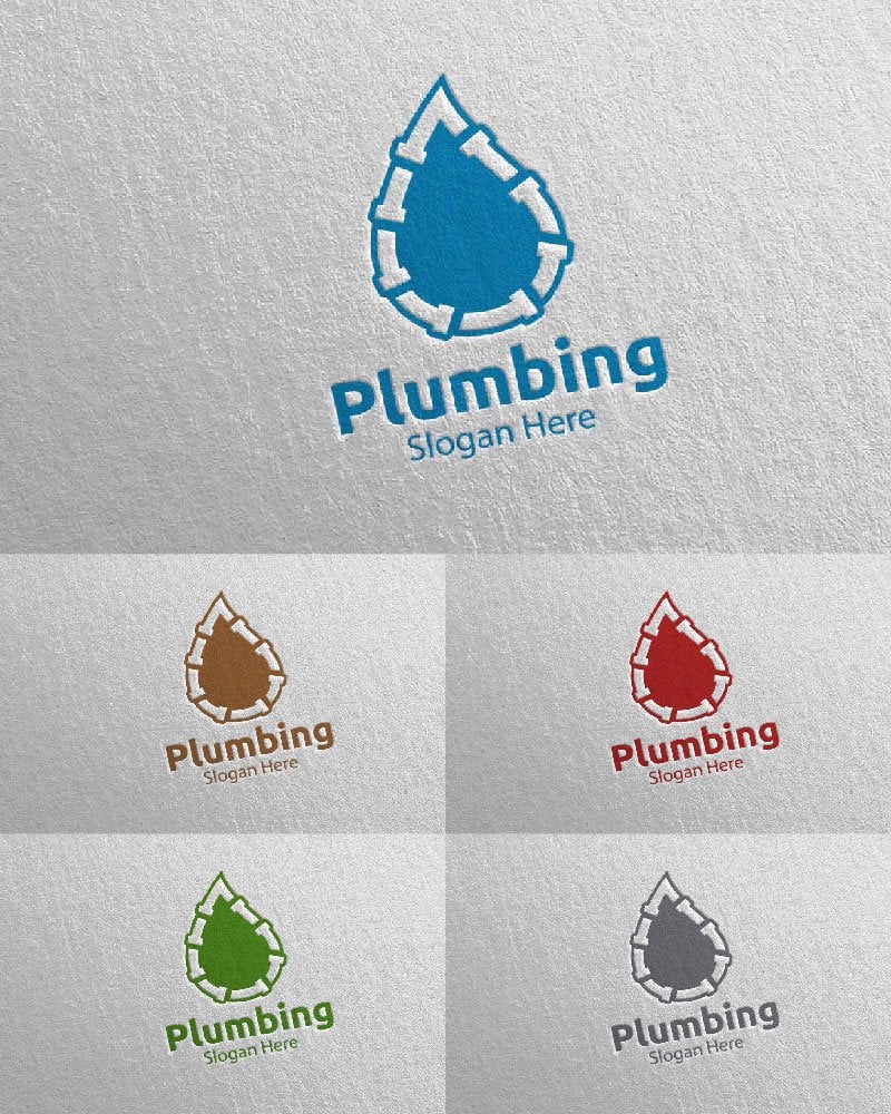 Template #112596 Plumbing Plumber Webdesign Template - Logo template Preview