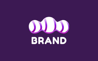 Abstract Tech Purple Logo Template