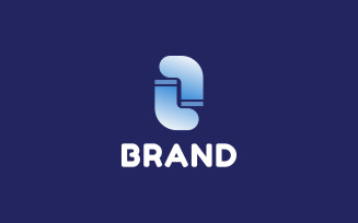 Blue Zero Gradient Logo Template