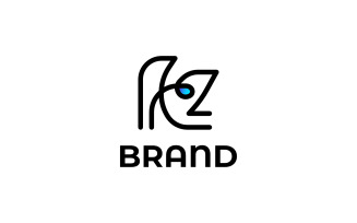 Letter k Line Logo Template