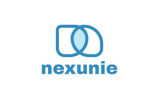N Blue Line Logo Template